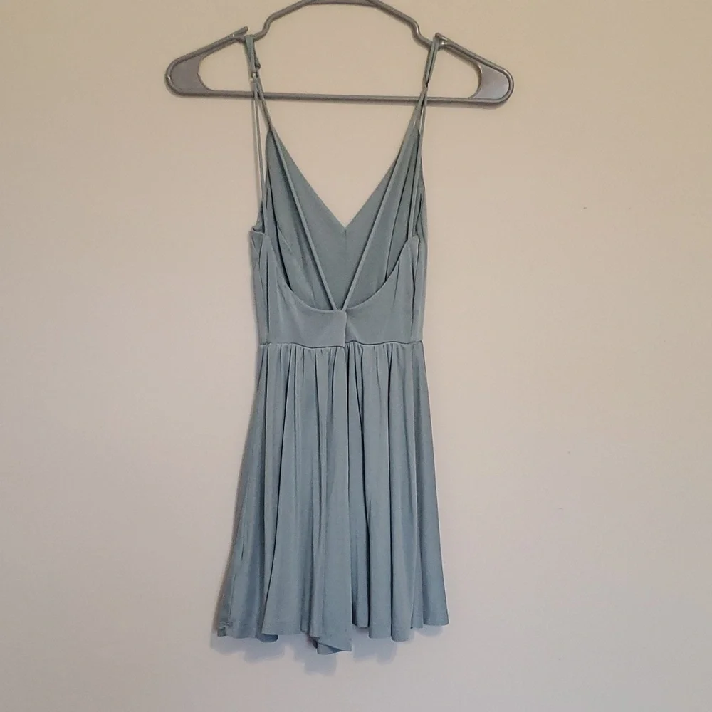 Silence and Noise bluish green spaghetti strap Romper - Picture 6 of 10